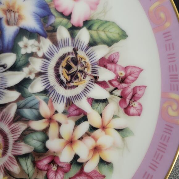 DANBURY MINT - Bouquets Of The World - " Flowers of  Brazil " Plate - Picture 3 of 8